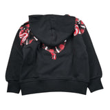 County Felpa tinta unita con Cappuccio E Stampa Nero per Bambino F5CMJBHS038 NERO COUNTY 