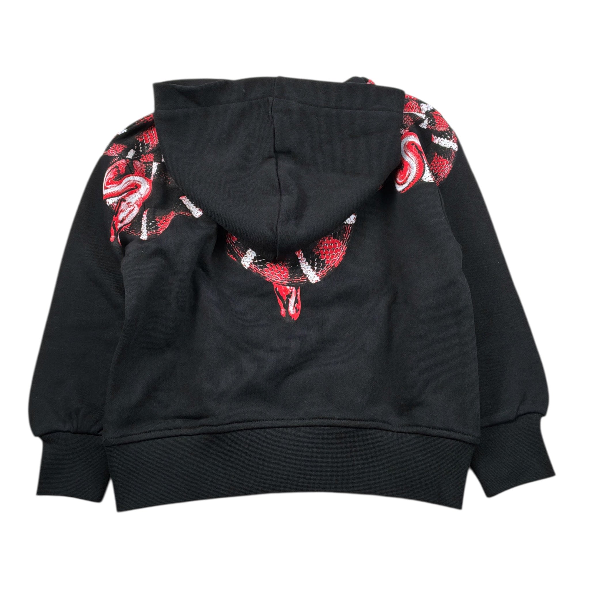 County Felpa tinta unita con Cappuccio E Stampa Nero per Bambino F5CMJBHS038 NERO COUNTY 