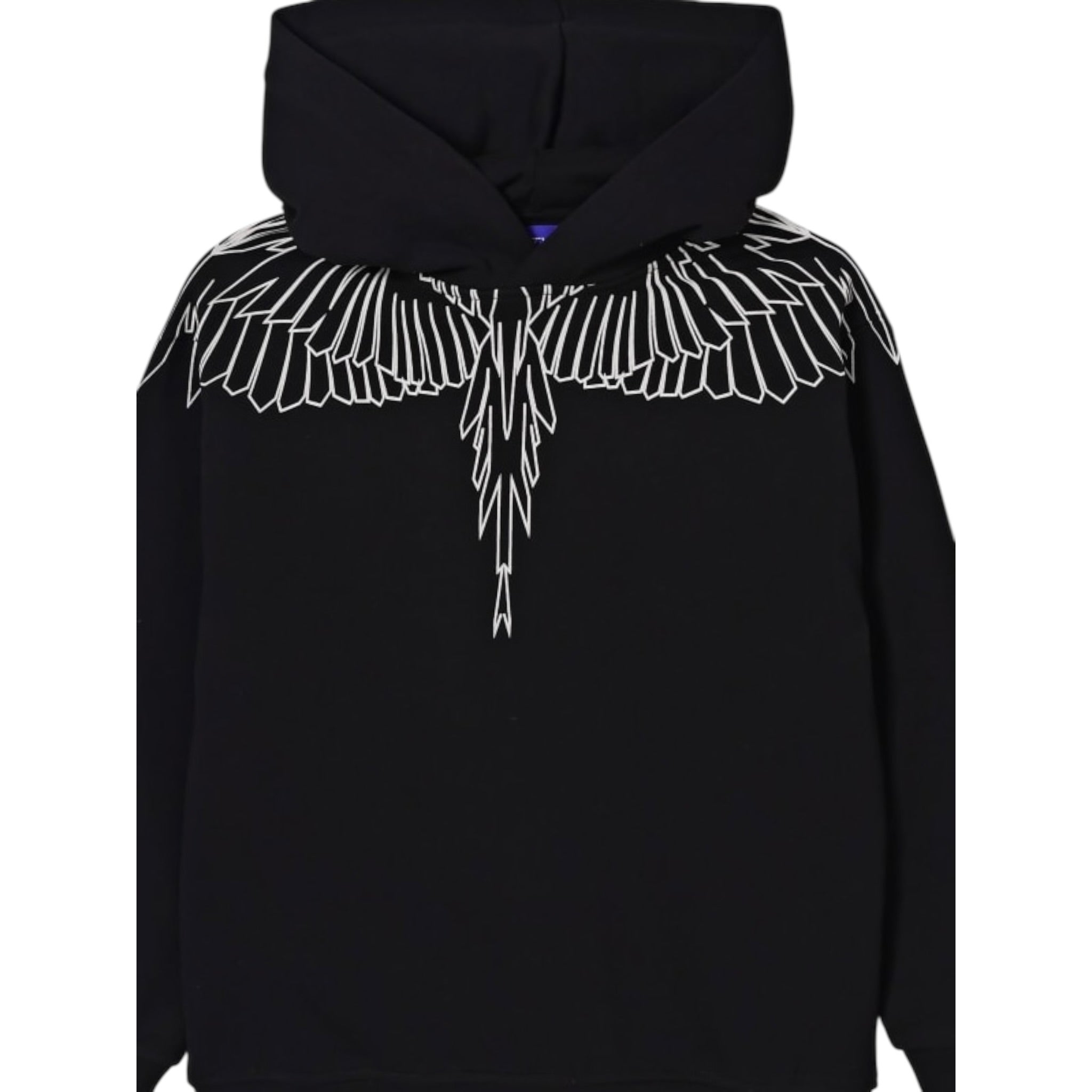 County Felpa con Cappuccio tinta unita con Stampa Nero per Bambino F5CMJBHS072 NERO COUNTY 