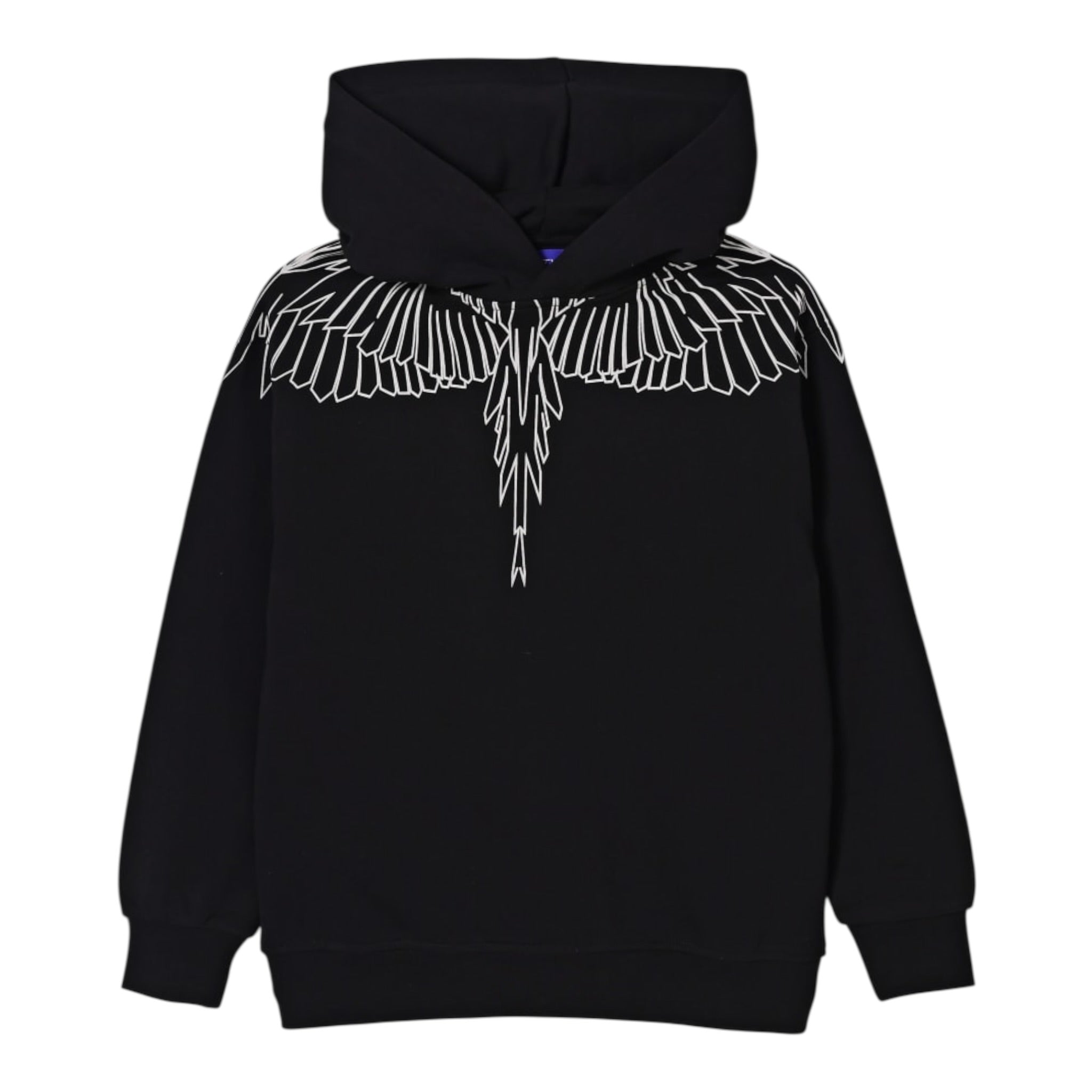 County Felpa con Cappuccio tinta unita con Stampa Nero per Bambino F5CMJBHS072 NERO COUNTY 