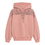 County Felpa tinta unita con Stampa E Cappuccio Rosa per Bambina F5CMJGHS100 ROSA COUNTY 