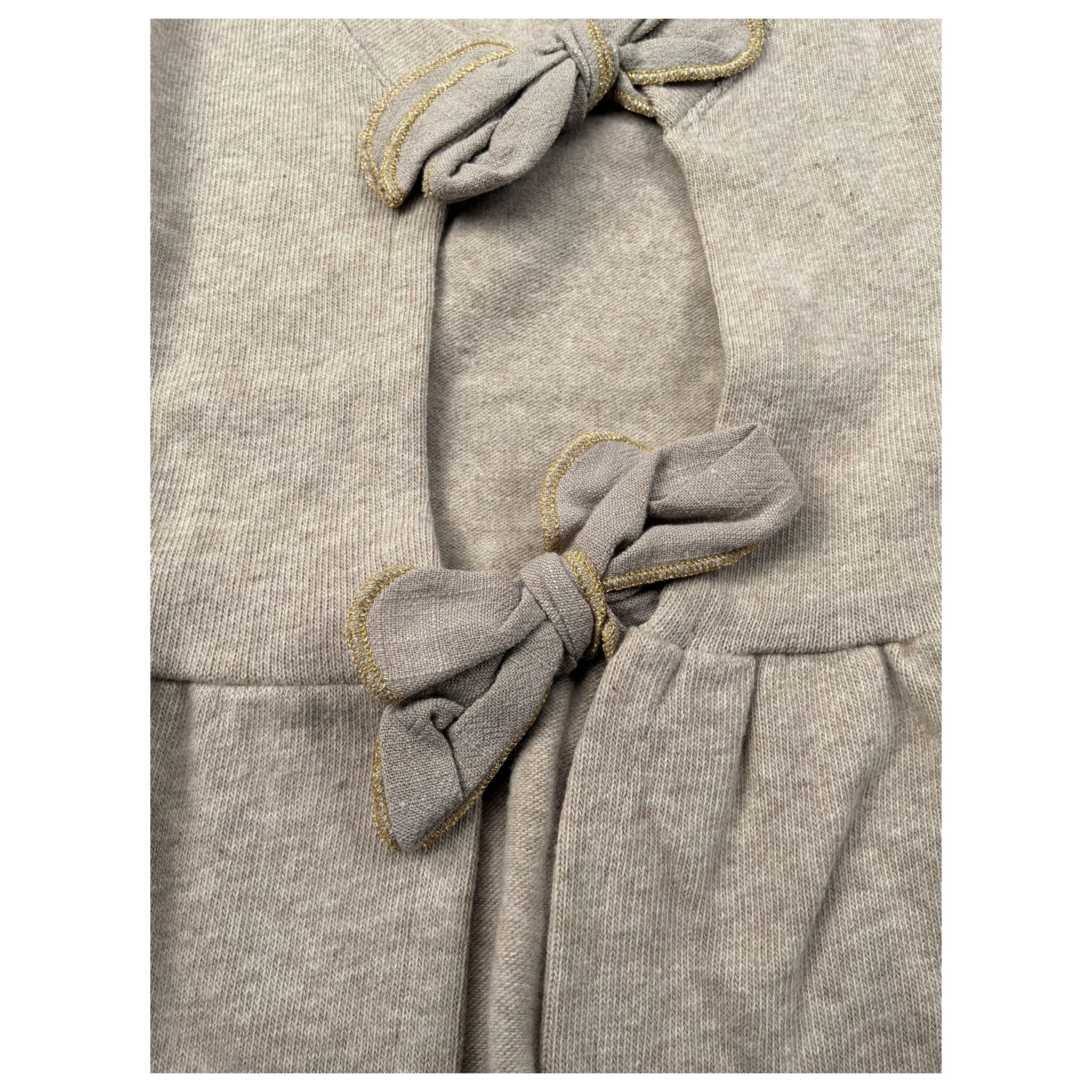 Cozmo Cardigan tinta unita con Fiocchi Beige per Bambina ANNABAK237W5 BEIGE COZMO 