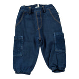 Cozmo Jeans tinta unita con Elastico In Vita Blu per Neonato BORID288W5 BLU COZMO 