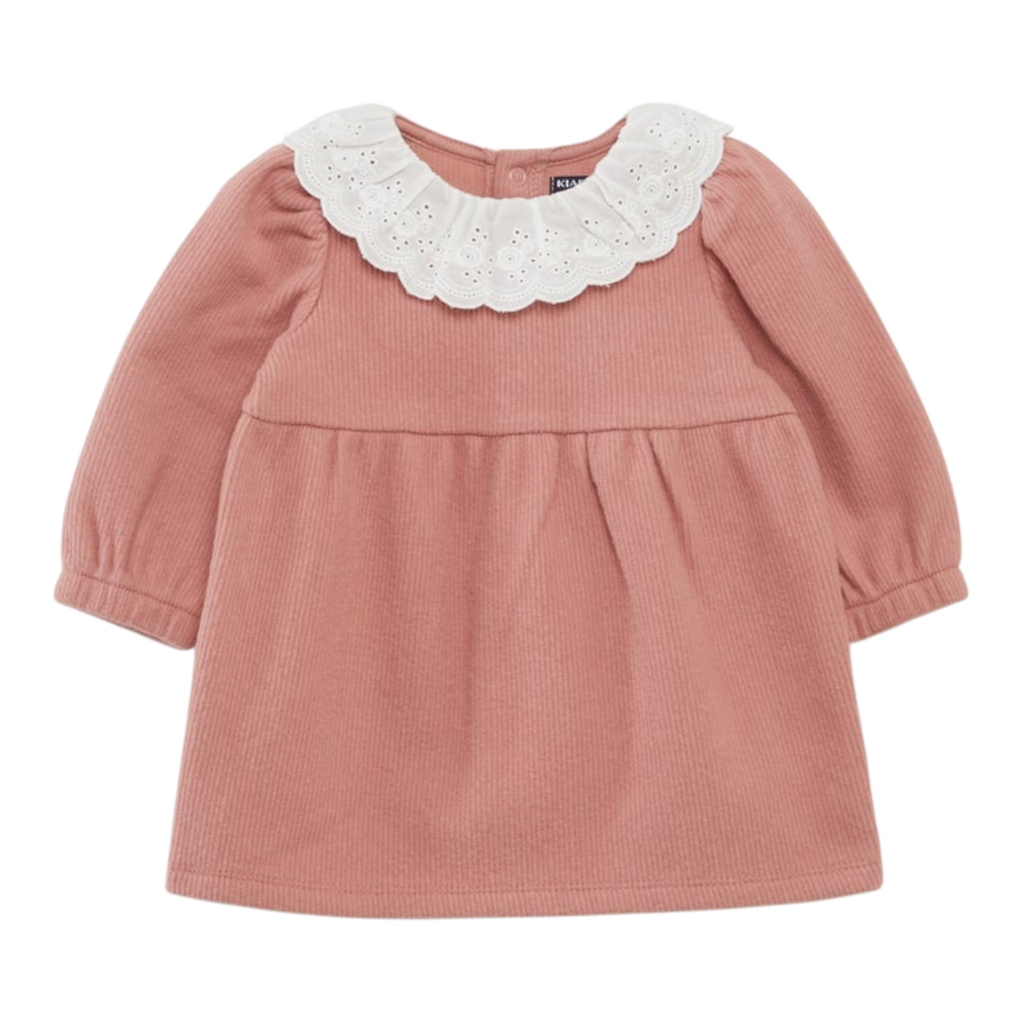 Cozmo Abito Manica Lunga tinta unita con Colletto Rosa per Neonata FLORIDA237W5 ROSA COZMO 