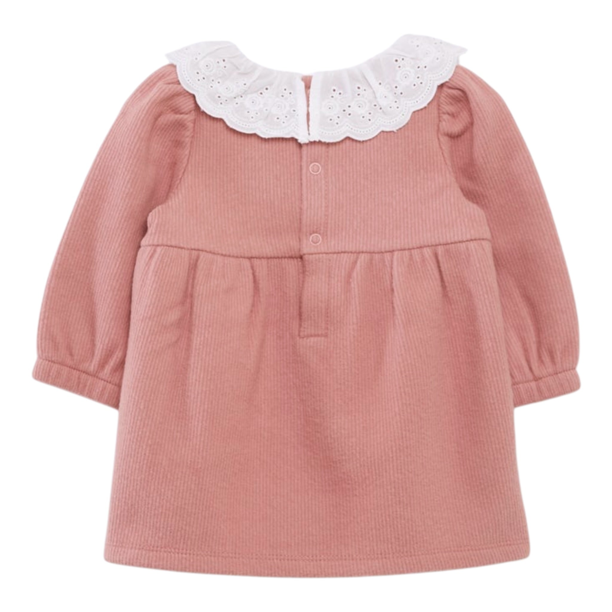 Cozmo Abito Manica Lunga tinta unita con Colletto Rosa per Neonata FLORIDA237W5 ROSA COZMO 