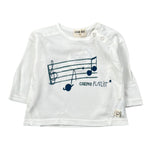 Cozmo Shirt tinta unita con Stampa Bianco per Neonato JOEL244W5 BIANCO COZMO 