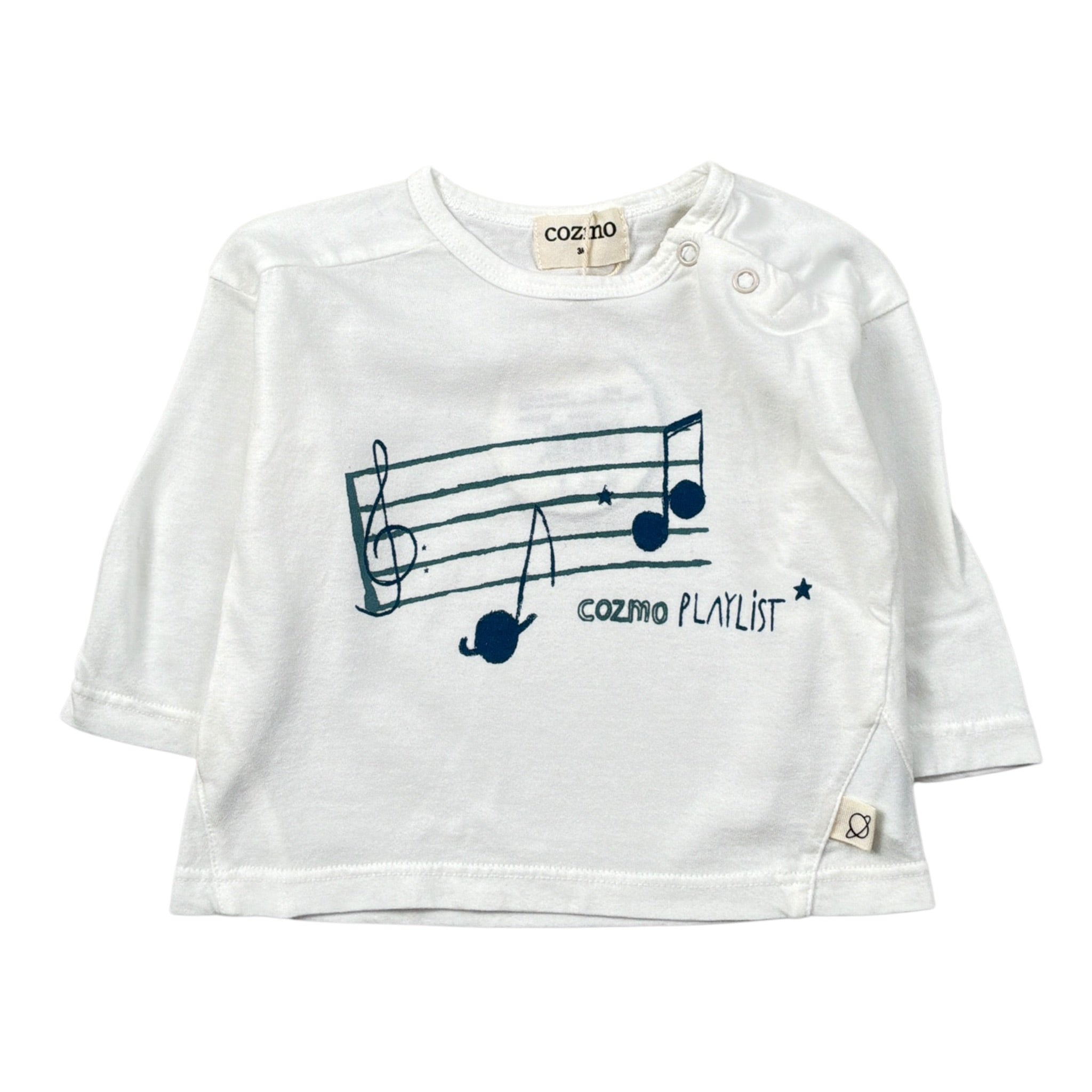 Cozmo Shirt tinta unita con Stampa Bianco per Neonato JOEL244W5 BIANCO COZMO 