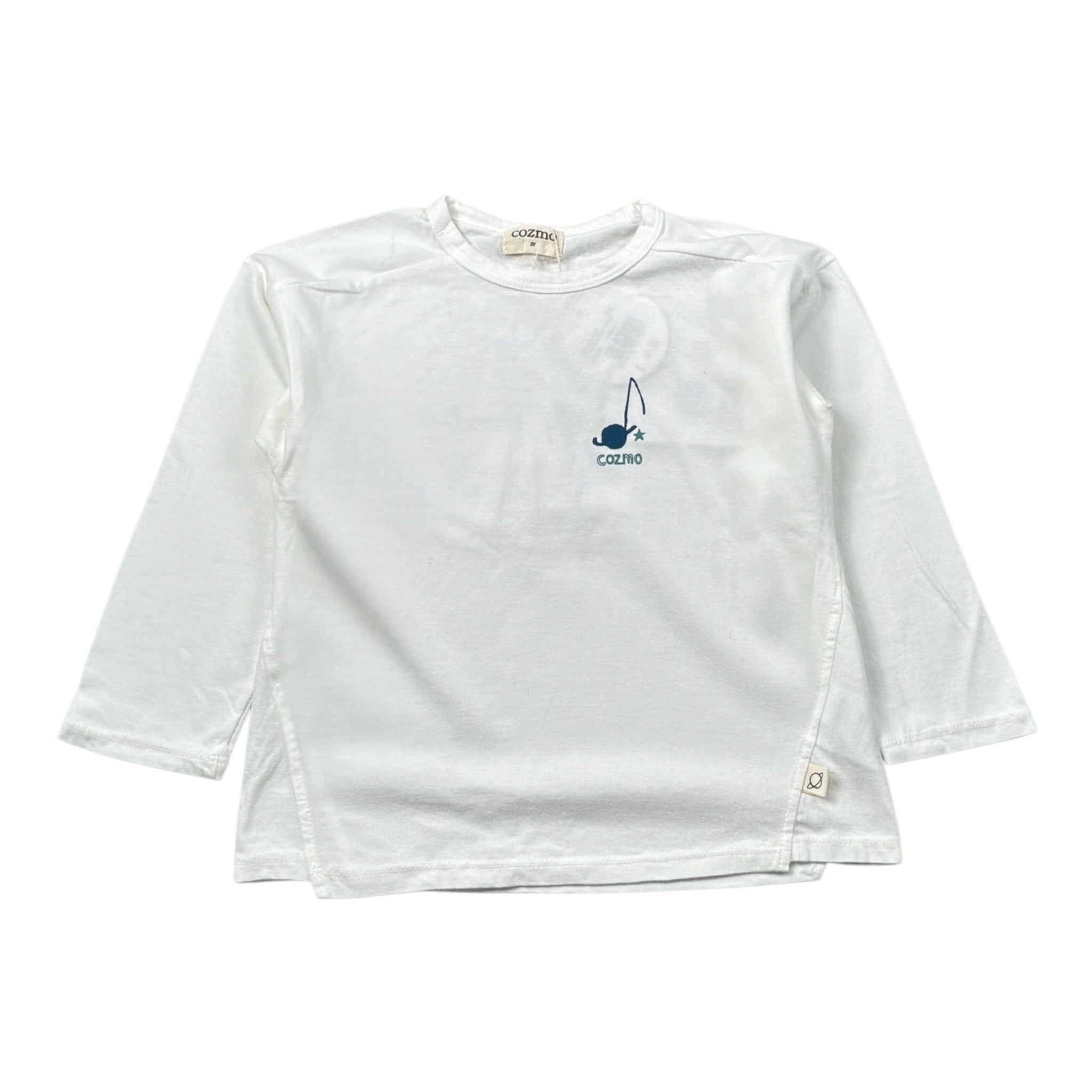 Cozmo Shirt tinta unita con Stampa Bianco per Bambino JOELK244W5 BIANCO COZMO 