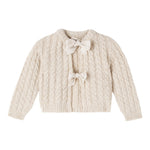 Cozmo Cardigan tinta unita con Fiocchi Beige per Bambina MARTINIQUE228W5J BEIGE COZMO 