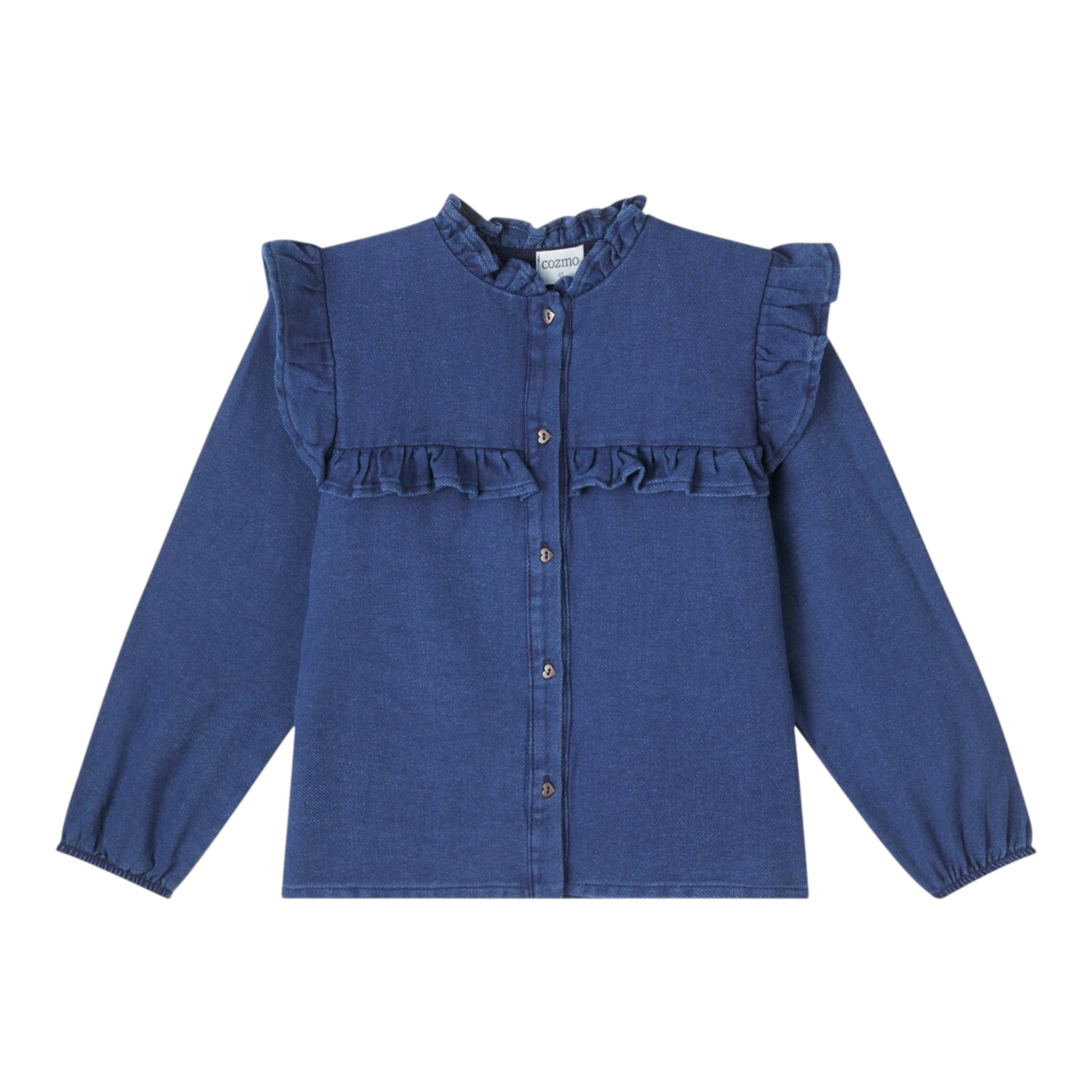 Cozmo Camicia Manica Lunga In Denim Blu per Neonata NICOLEK288W5N BLU COZMO 