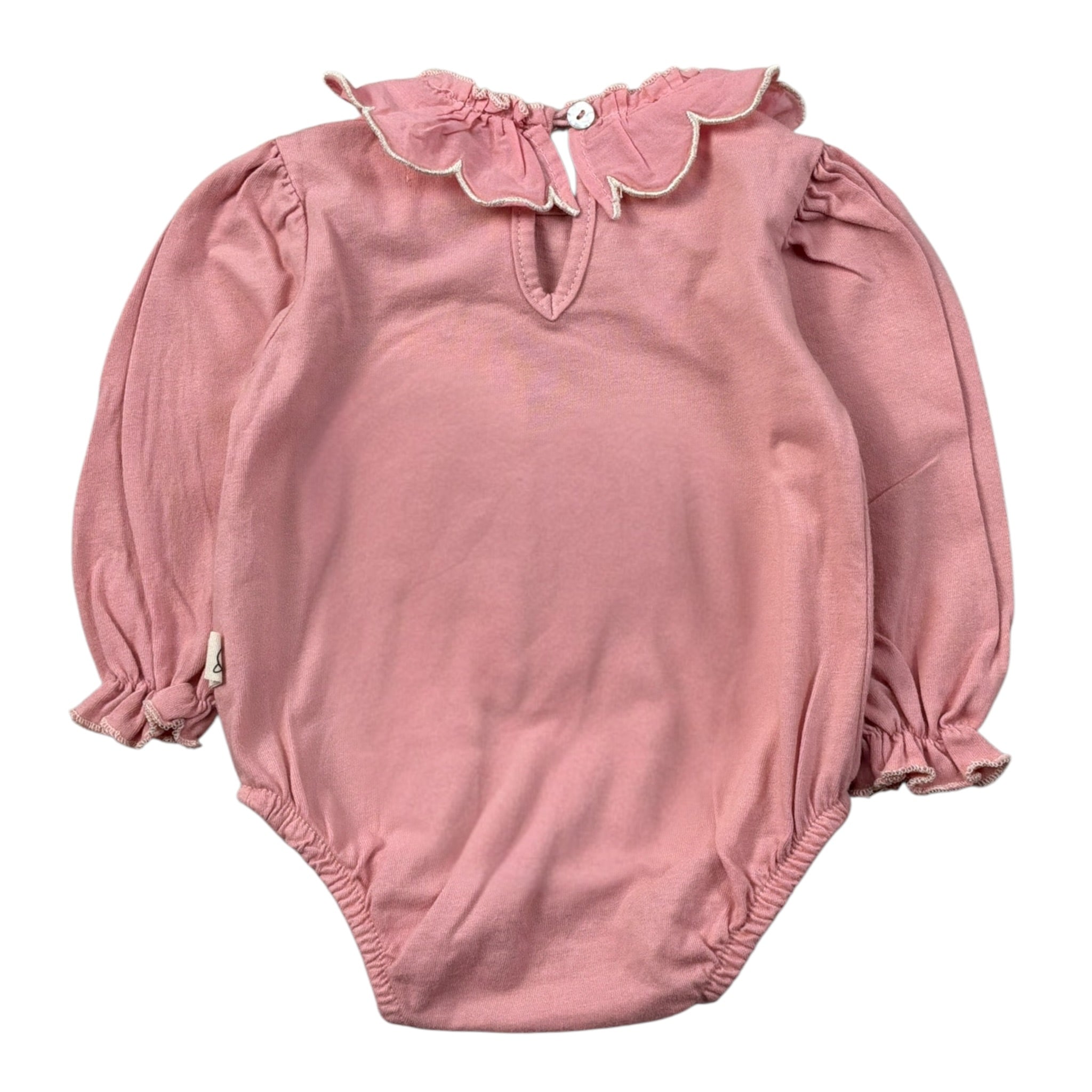 Cozmo Bordy tinta unita con Colletto Rosa per Neonata PALMA244W5 ROSA COZMO 