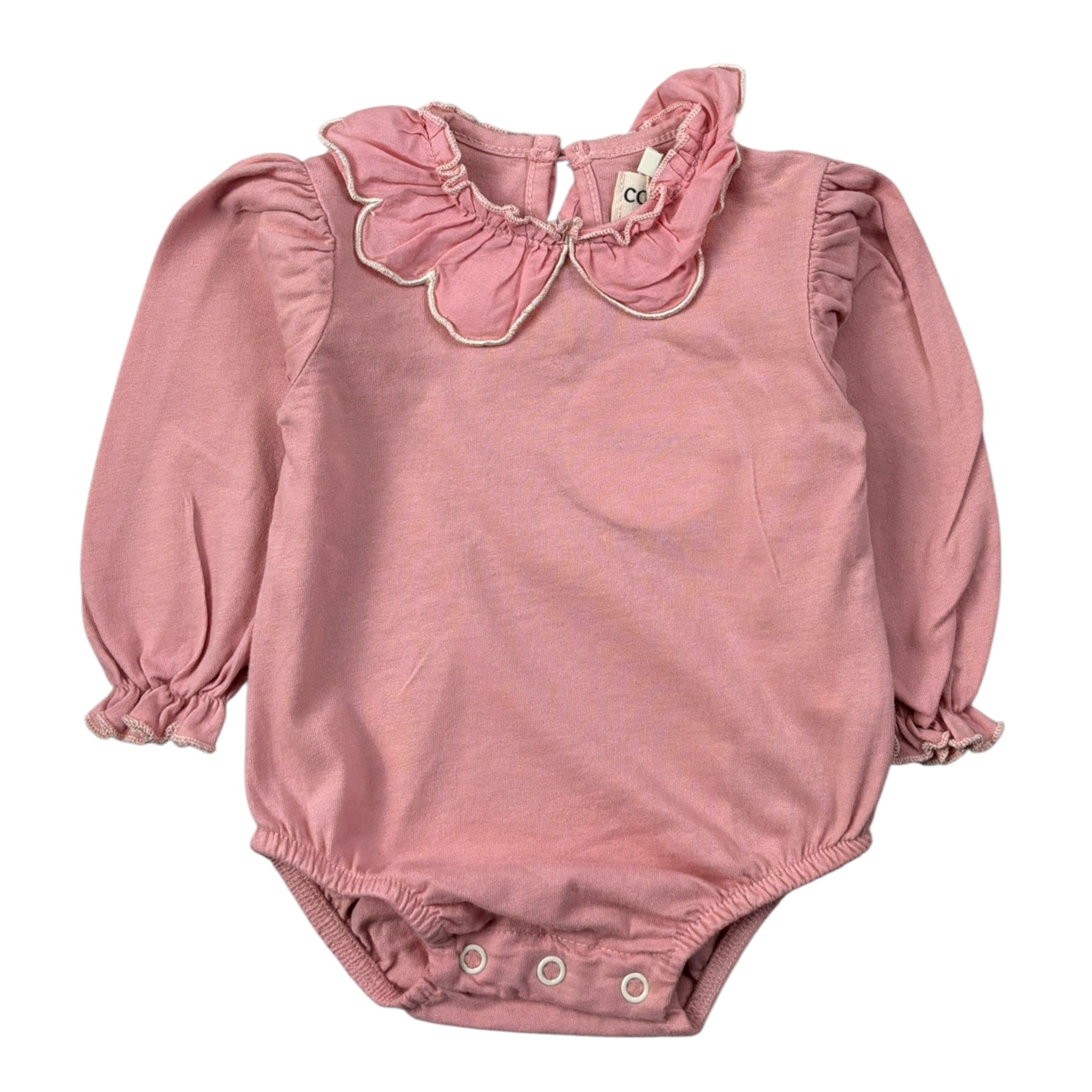 Cozmo Bordy tinta unita con Colletto Rosa per Neonata PALMA244W5 ROSA COZMO 