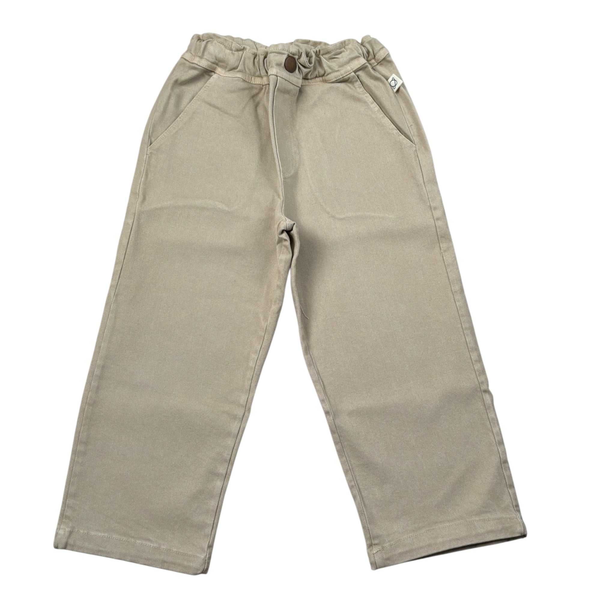 Cozmo Pantalone tinta unita con Girovita Regolabile Beige per Bambina PAOLAK263W5 BEIGE COZMO 