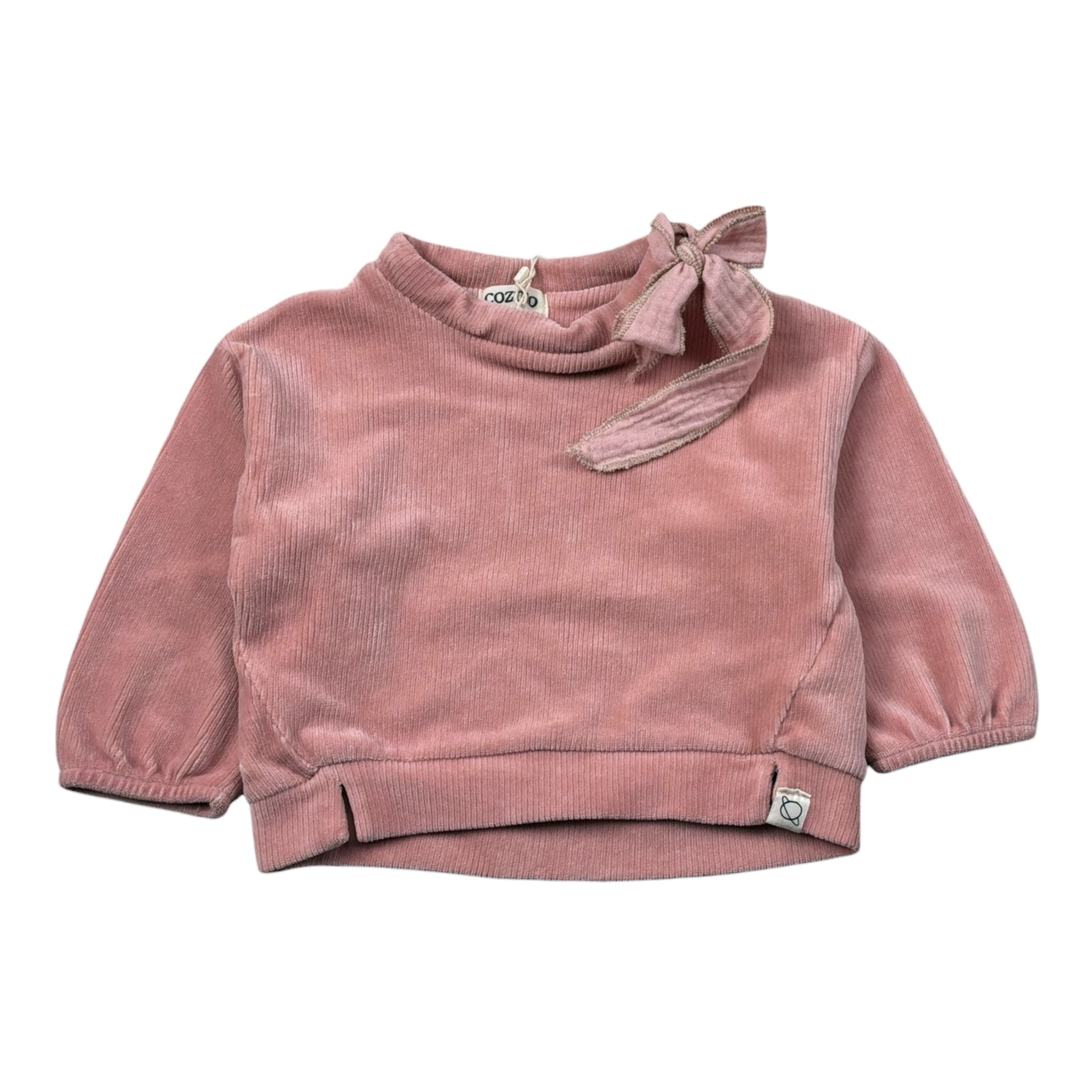 Cozmo Felpa Chiusa Girocollo tinta unita In Camoscio Rosa per Neonata SUECIA253W5 ROSA COZMO 