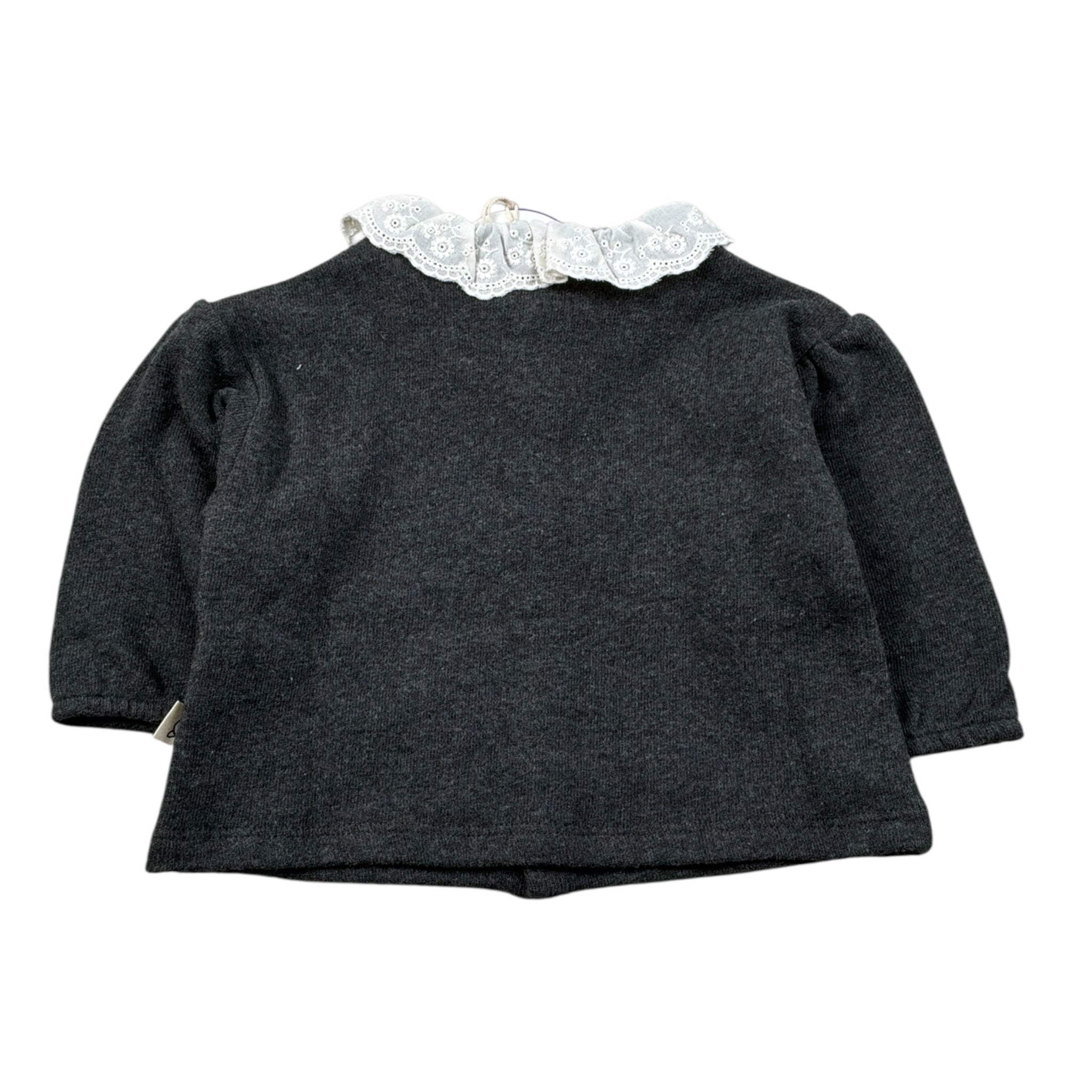 Cozmo Cardigan tinta unita con Colletto In Contrasto Grigio per Neonata VENECIA237W5 GRIGIO COZMO 