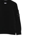 C.P. Company Felpa tinta unita Girocollo Nero per Bambino CMF00X NERO C.P. COMPANY 