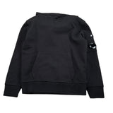 C.P. Company Felpa tinta unita con Cappuccio Nero per Bambino CMF00Y NERO C.P. COMPANY 