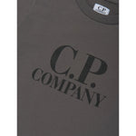 C.P. Company T-Shirt Girocollo tinta unita con Stampa Grigio per Bambino CNM006 GRIGIO C.P. COMPANY 