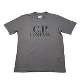 C.P. Company T-Shirt Girocollo tinta unita con Stampa Grigio per Bambino CNM006 GRIGIO C.P. COMPANY 