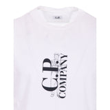 C.P. Company T-Shirt Girocollo tinta unita con Stampa Bianco per Bambino CNM00L BIANCO C.P. COMPANY 