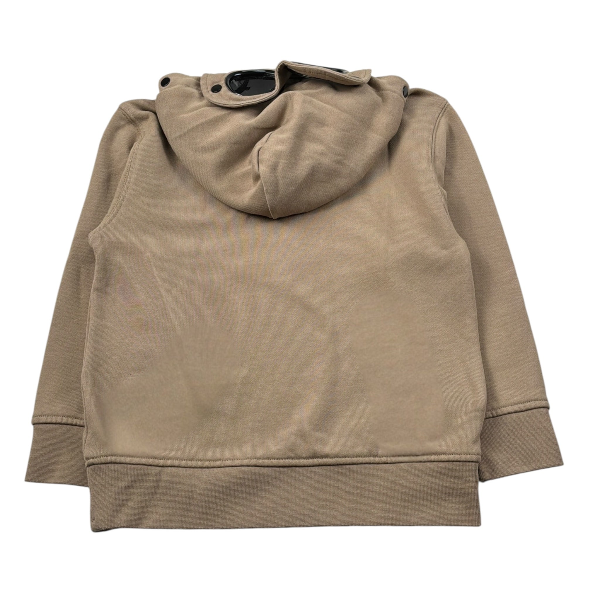 C.P. Company Felpa Chiusa con Cappuccio tinta unita con Logo Beige per Bambino CUF01B BEIGE C.P. COMPANY 