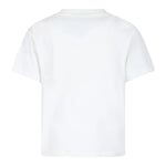 C.P. Company T-Shirt Girocollo tinta unita con Stampa Bianco per Bambino CUM00L BIANCO C.P. COMPANY 
