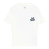 C.P. Company T-Shirt Girocollo tinta unita con Stampa Bianco per Bambino CUM00L BIANCO C.P. COMPANY 