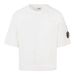 C.P. Company T-Shirt Girocollo tinta unita Bianco per Bambino CUM00R BIANCO C.P. COMPANY 