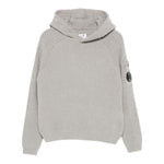 C.P. Company Maglia tinta unita con Cappuccio Grigio per Bambino CUW00K GRIGIO C.P. COMPANY 
