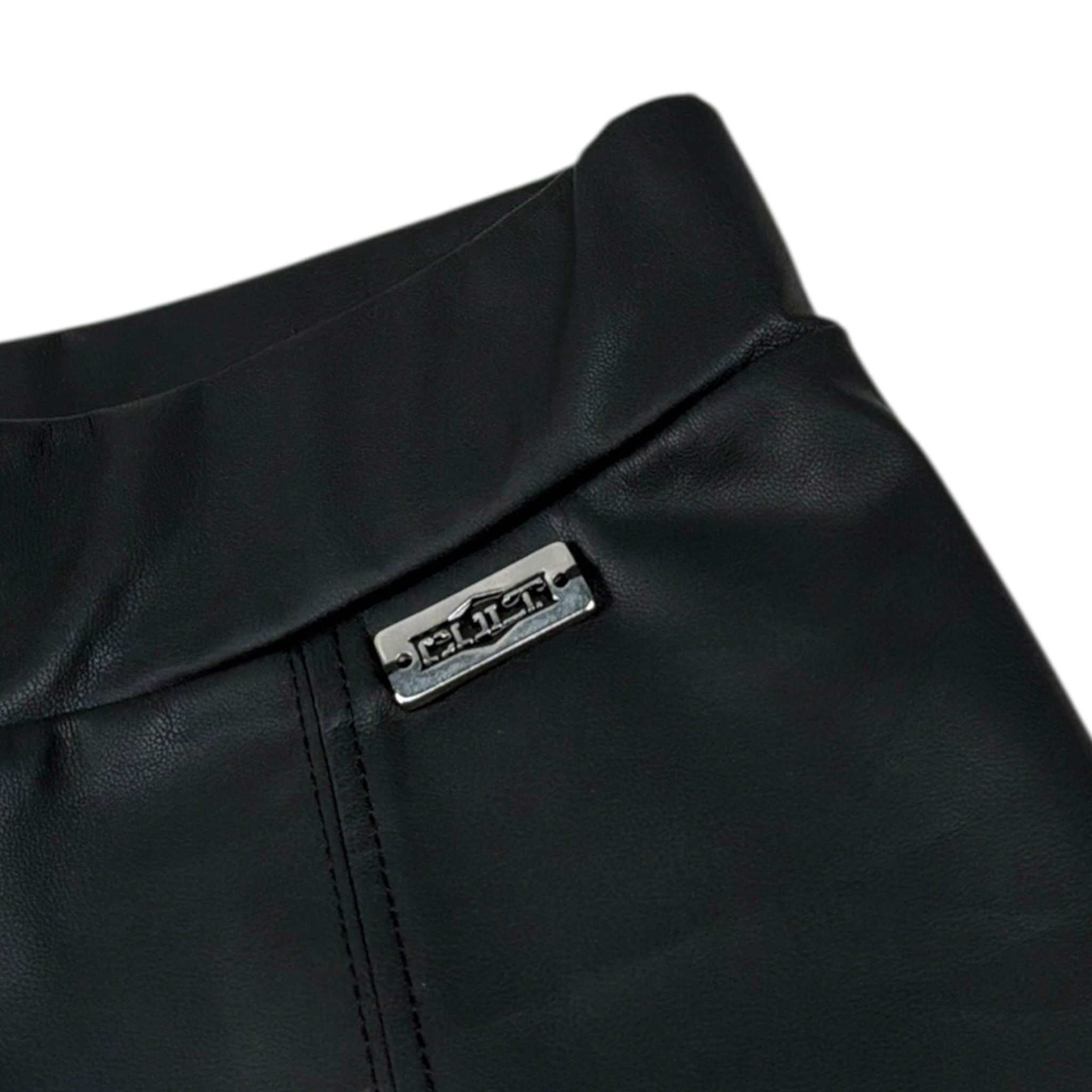 Cult Leggins tinta unita Ecopelle Nero per Bambina 23CT066 NERO CULT 