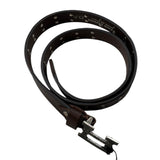 Daniele Alessandrini Cintura tinta unita con Borchie Marrone per Bambino 1231BELT1189 MARRONE DANIELE ALESSANDRINI 