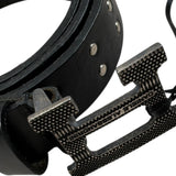 Daniele Alessandrini Cintura tinta unita con Borchie Nero per Bambino 1231BELT1189 NERO DANIELE ALESSANDRINI 