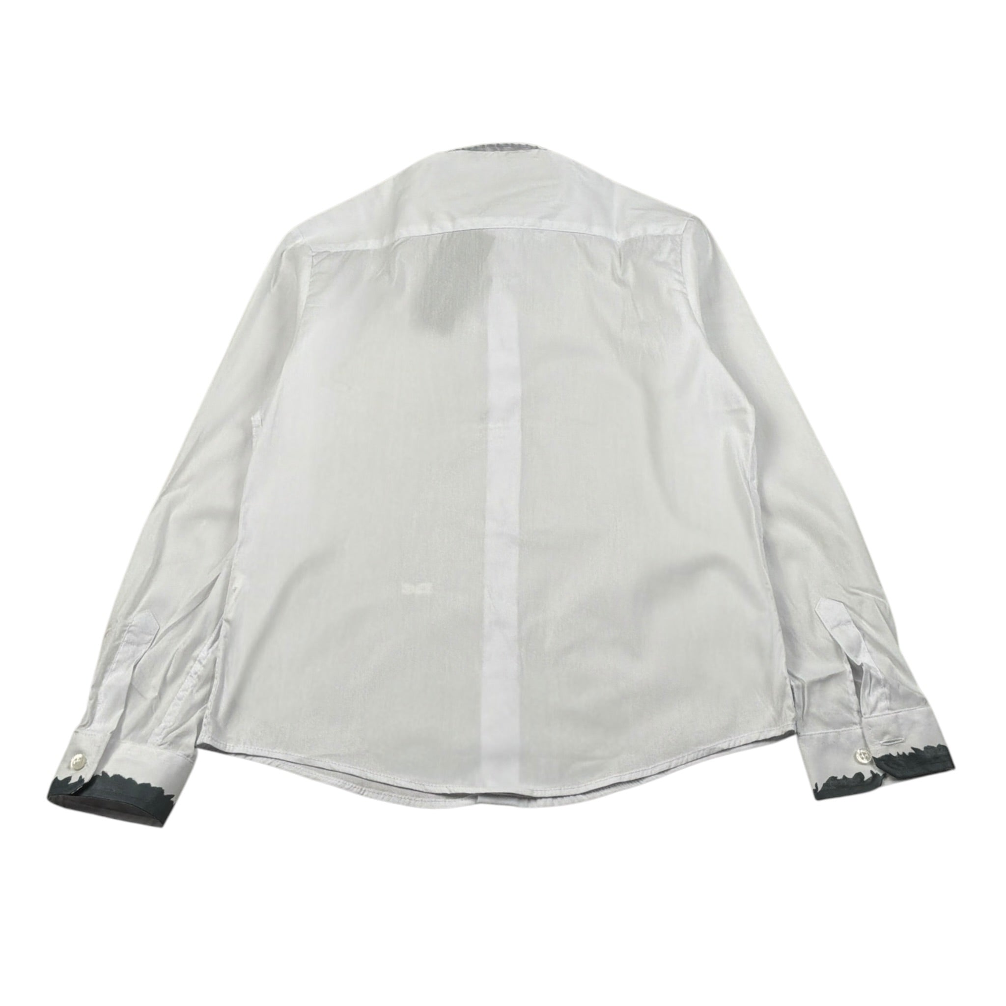 Daniele Alessandrini Camicia Manica Lunga Tinta Unit con Logo Bianco per Bambino 1231C1364 BIANCO DANIELE ALESSANDRINI 