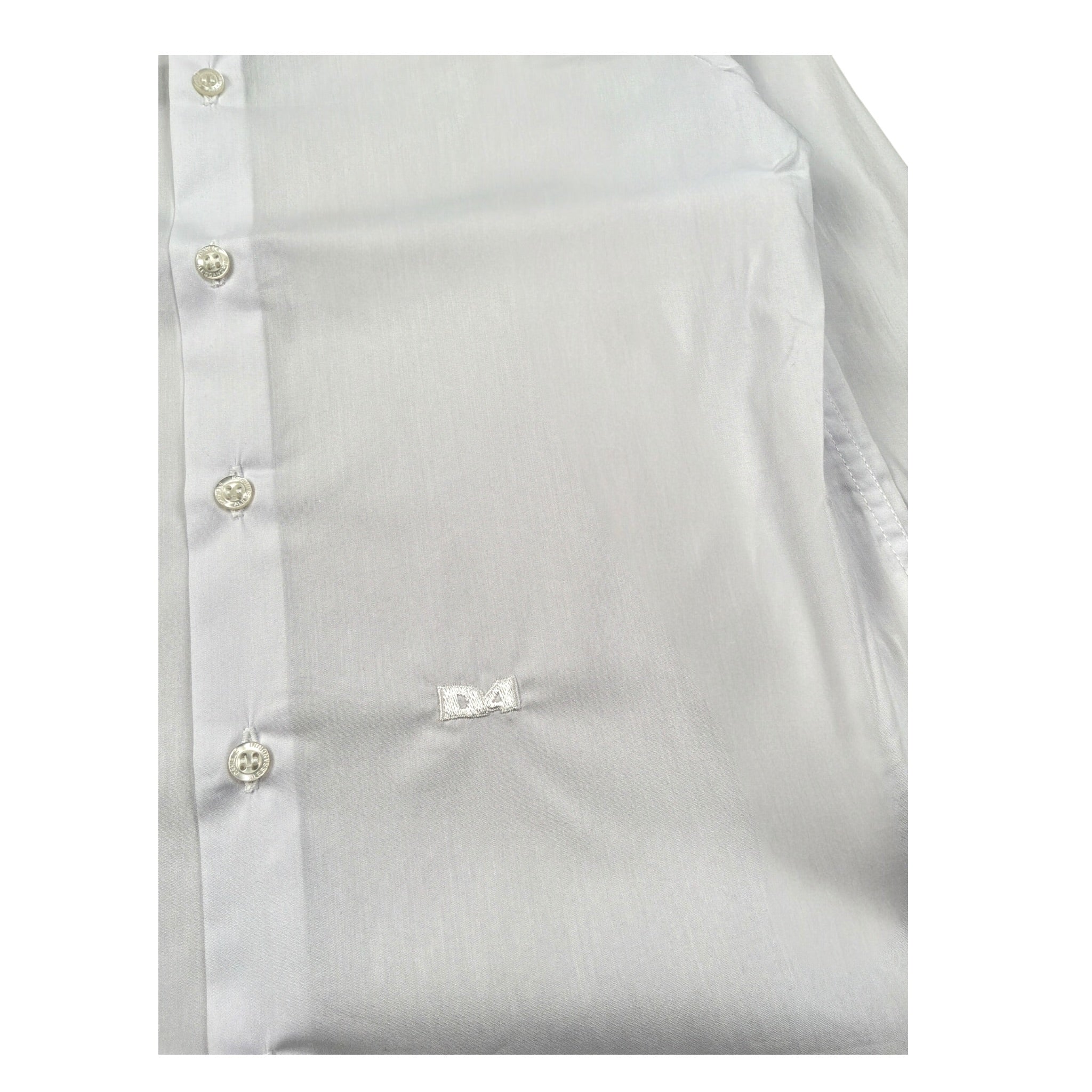Daniele Alessandrini Camicia Manica Lunga Tinta Unit con Logo Bianco per Bambino 1231C1364 BIANCO DANIELE ALESSANDRINI 