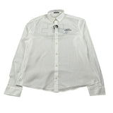 Daniele Alessandrini Camicia Manica Lunga Tinta Unit con Logo Bianco per Bambino 1231C1439 BIANCO DANIELE ALESSANDRINI 