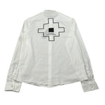 Daniele Alessandrini Camicia Manica Lunga Tinta Unit con Logo Bianco per Bambino 1231C1439 BIANCO DANIELE ALESSANDRINI 