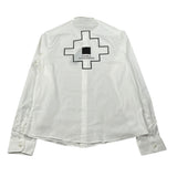Daniele Alessandrini Camicia Manica Lunga Tinta Unit con Logo Bianco per Bambino 1231C1439 BIANCO DANIELE ALESSANDRINI 