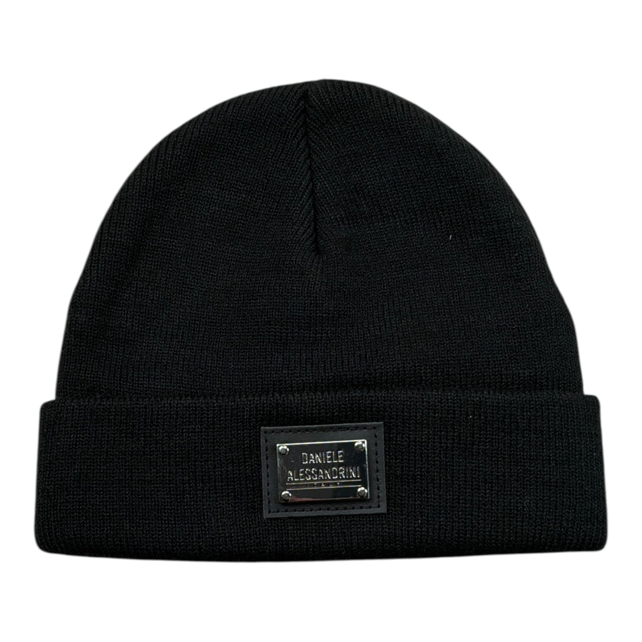 Daniele Alessandrini Cappello tinta unita con Stampa Nero per Bambino 1231CAP00254 NERO DANIELE ALESSANDRINI 