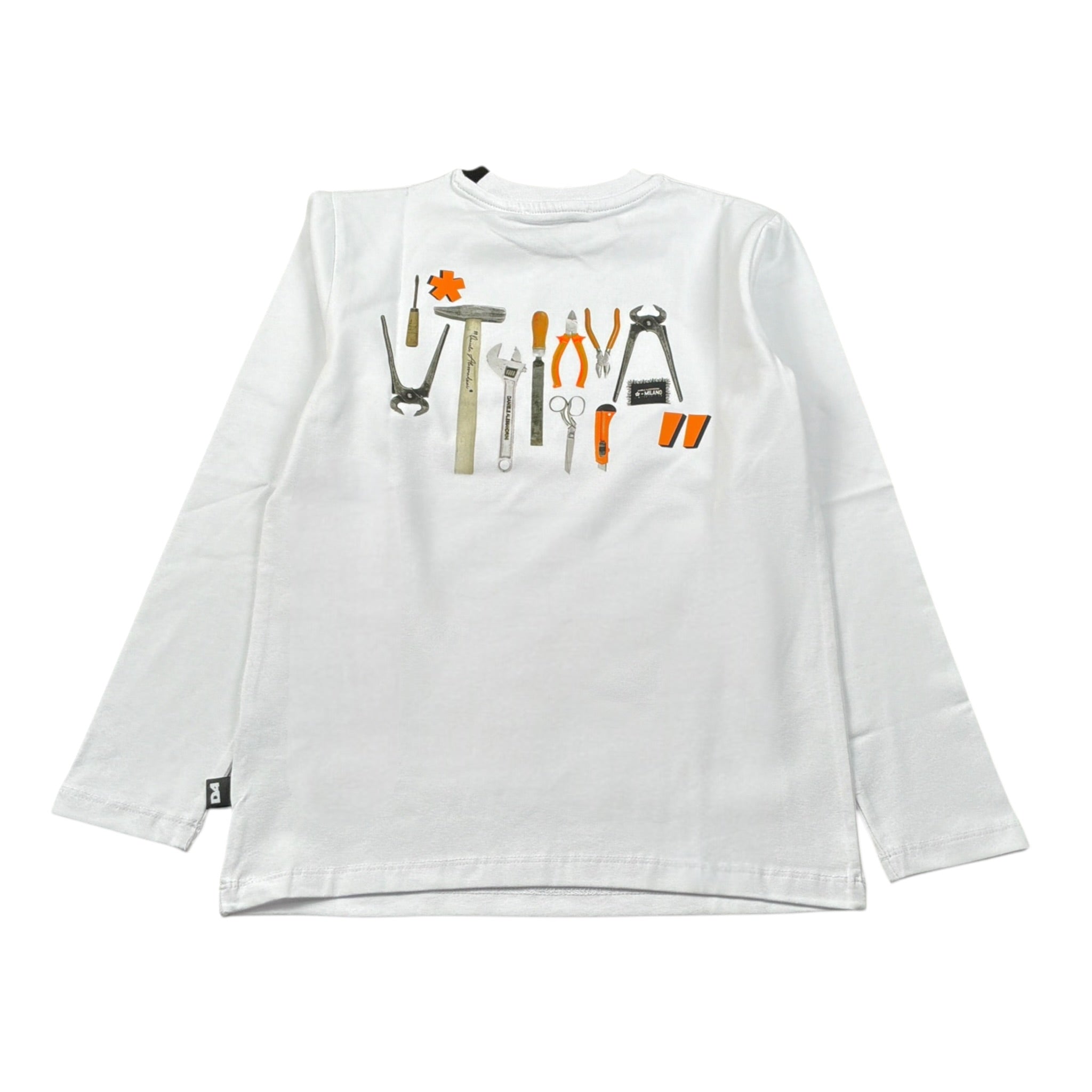 Daniele Alessandrini Shirt tinta unita con Stampa Bianco per Bambino 1231M00205X BIANCO DANIELE ALESSANDRINI 