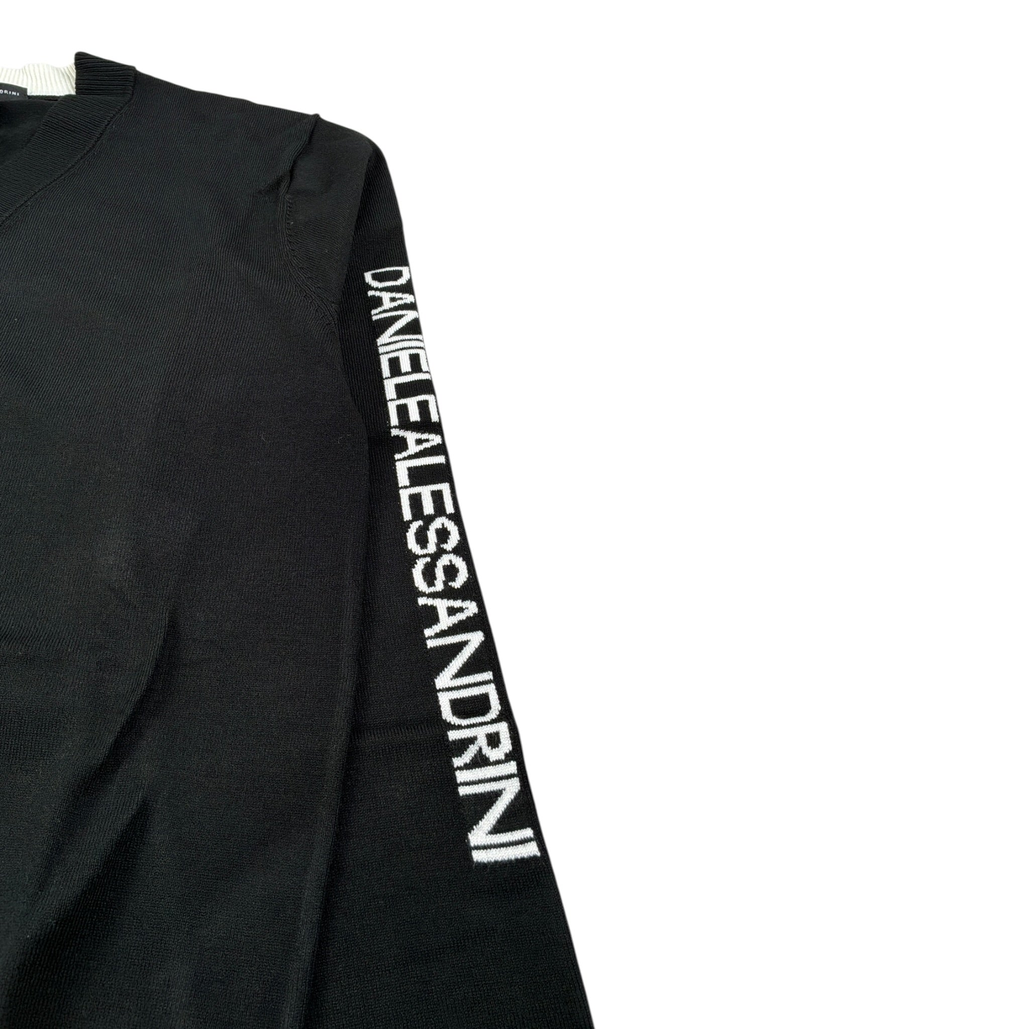 Daniele Alessandrini Cardigan tinta unita con Logo Nero per Bambino 1231W00206 NERO DANIELE ALESSANDRINI 