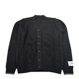 Daniele Alessandrini Cardigan tinta unita con Bottoni Nero per Bambino 1231W00228 NERO DANIELE ALESSANDRINI 