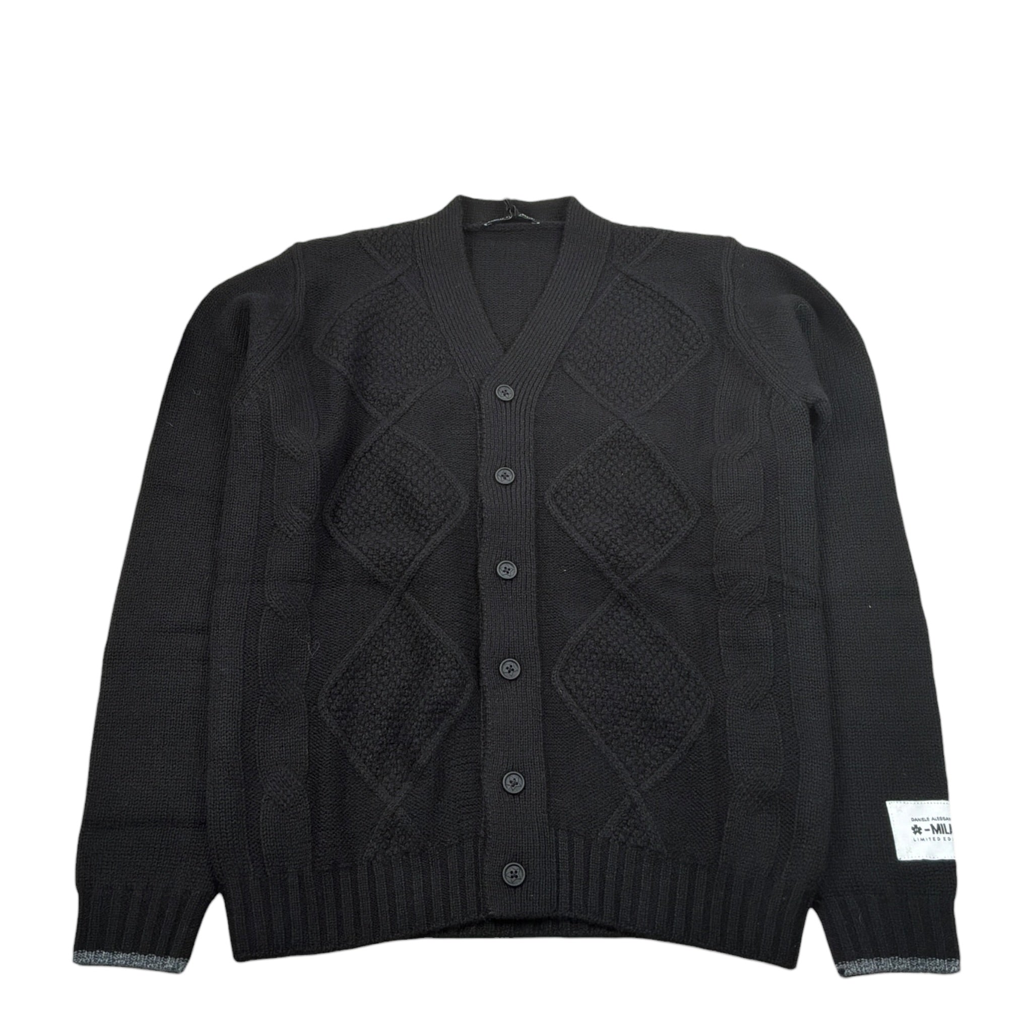 Daniele Alessandrini Cardigan tinta unita con Bottoni Nero per Bambino 1231W00228 NERO DANIELE ALESSANDRINI 