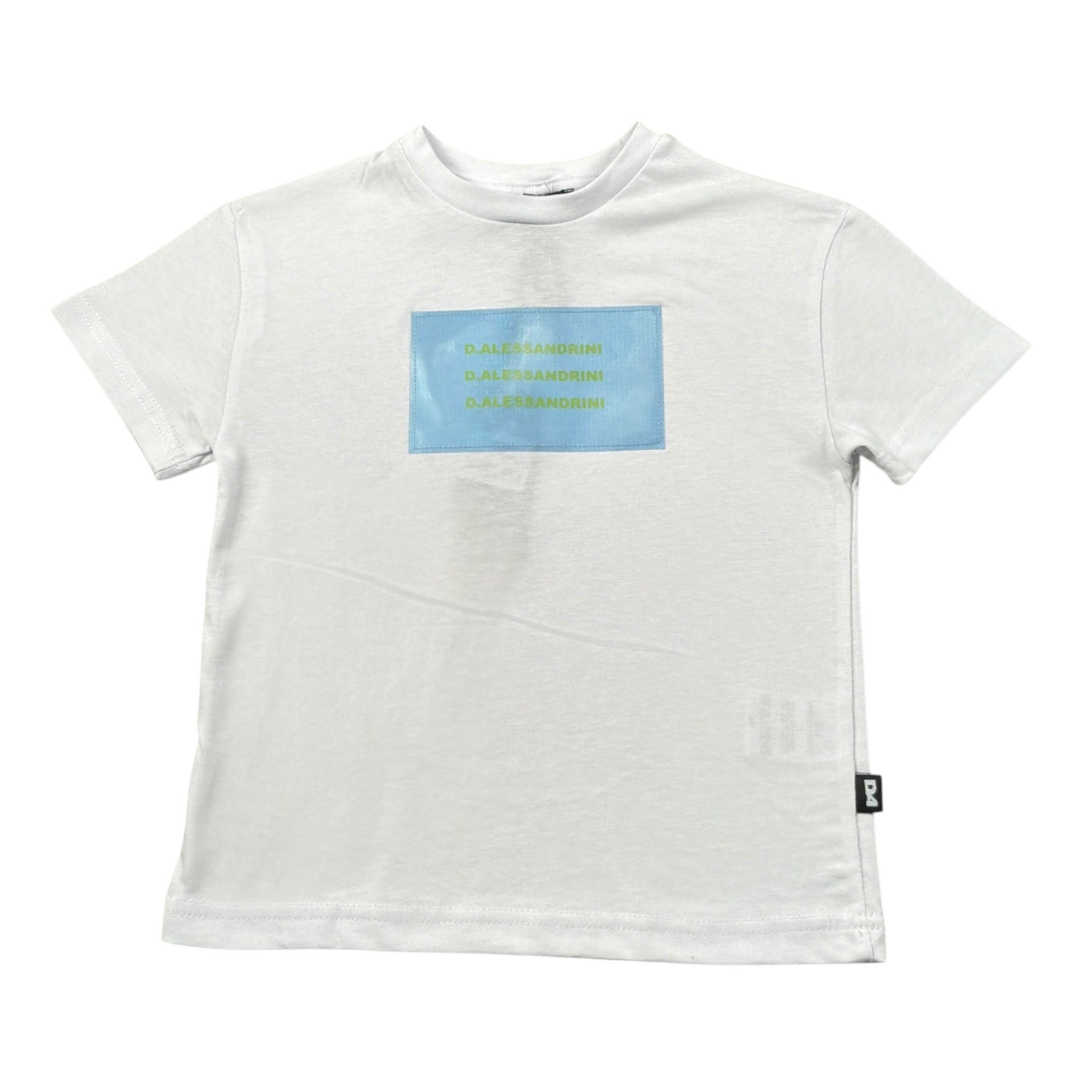 Daniele Alessandrini T-Shirt tinta unita con Stampa Bianco per Bambino 1232MZ00179 BIANCO DANIELE ALESSANDRINI 