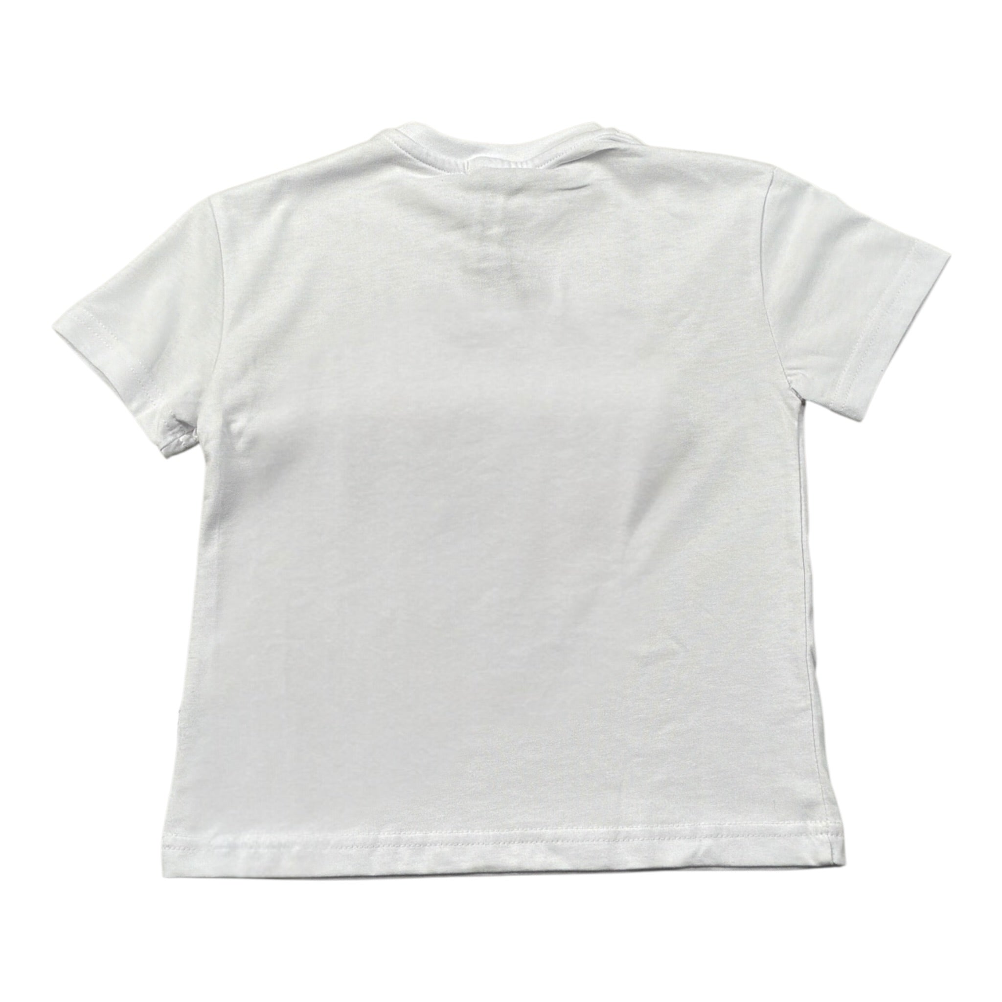 Daniele Alessandrini T-Shirt tinta unita con Stampa Bianco per Bambino 1232MZ00179 BIANCO DANIELE ALESSANDRINI 