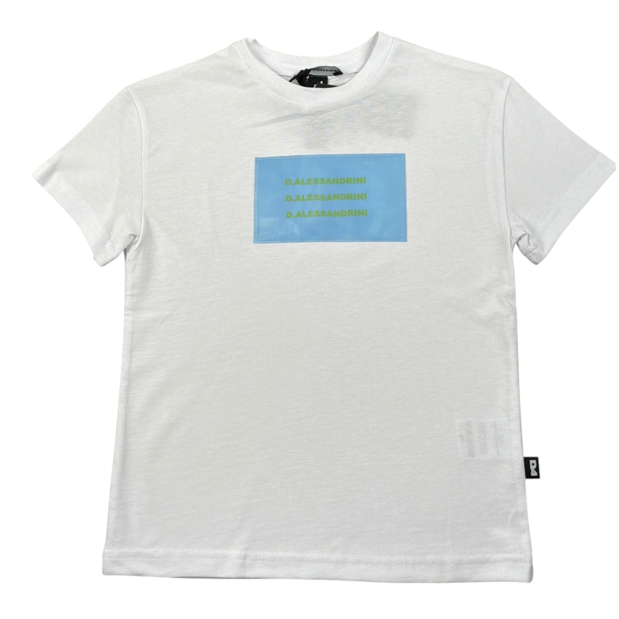 Daniele Alessandrini T-Shirt tinta unita con Stampa Bianco per Bambino 1232MZZ00179 BIANCO DANIELE ALESSANDRINI 