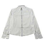 Daniele Alessandrini Camicia Manica Lunga Tinta Unit con Logo Bianco per Bambino 1235C0979 BIANCO DANIELE ALESSANDRINI 