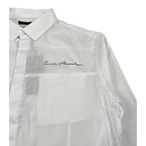Daniele Alessandrini Camicia Manica Lunga Tinta Unit con Logo Bianco per Bambino 1235C1171 BIANCO DANIELE ALESSANDRINI 