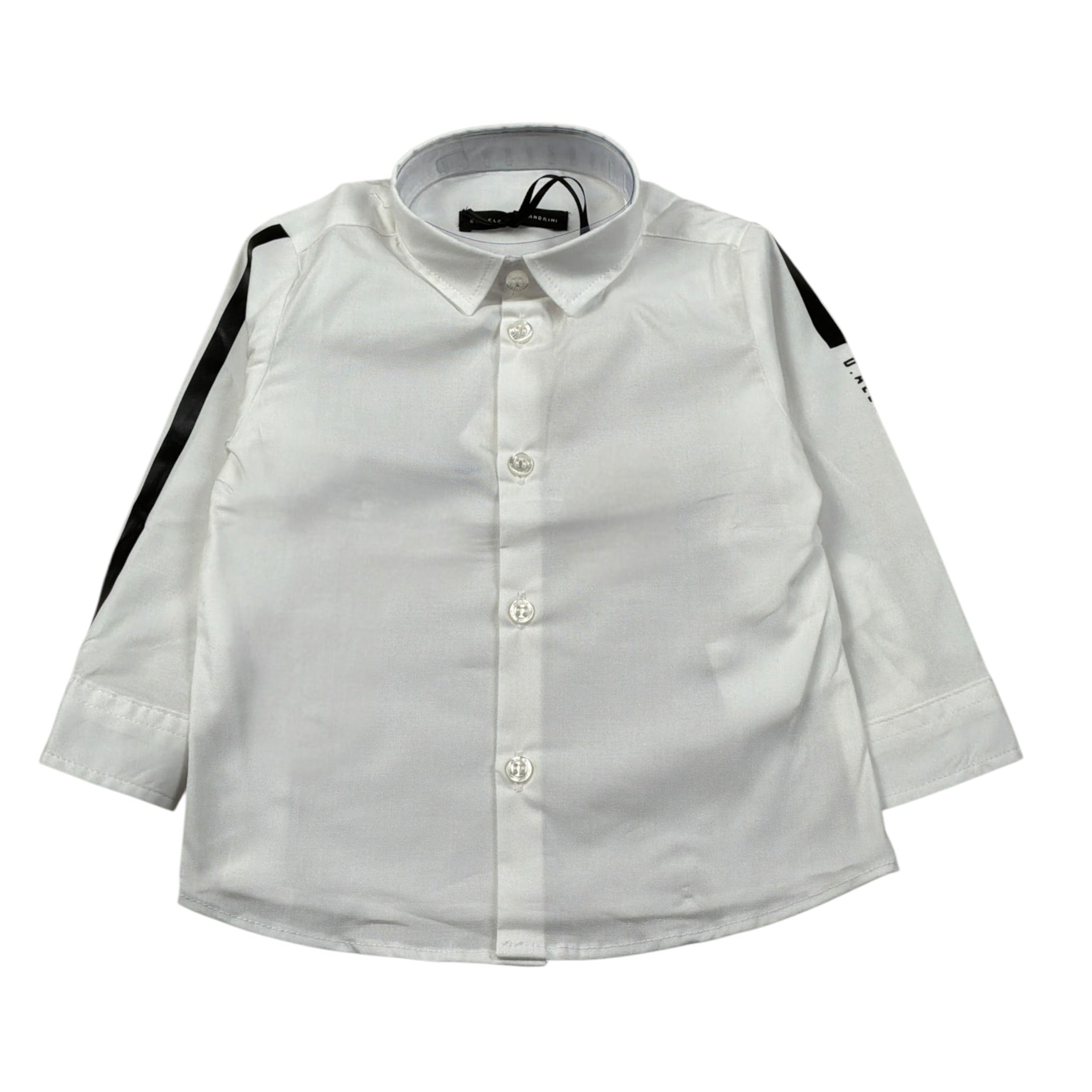 Daniele Alessandrini Camicia Manica Lunga Tinta Unit con Logo Panna per Bambino 1291C0826J PANNA DANIELE ALESSANDRINI 