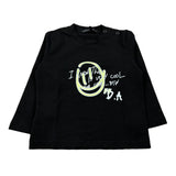 Daniele Alessandrini Shirt Girocollo tinta unita con Stampa Nero per Neonato 1291M00120 NERO DANIELE ALESSANDRINI 
