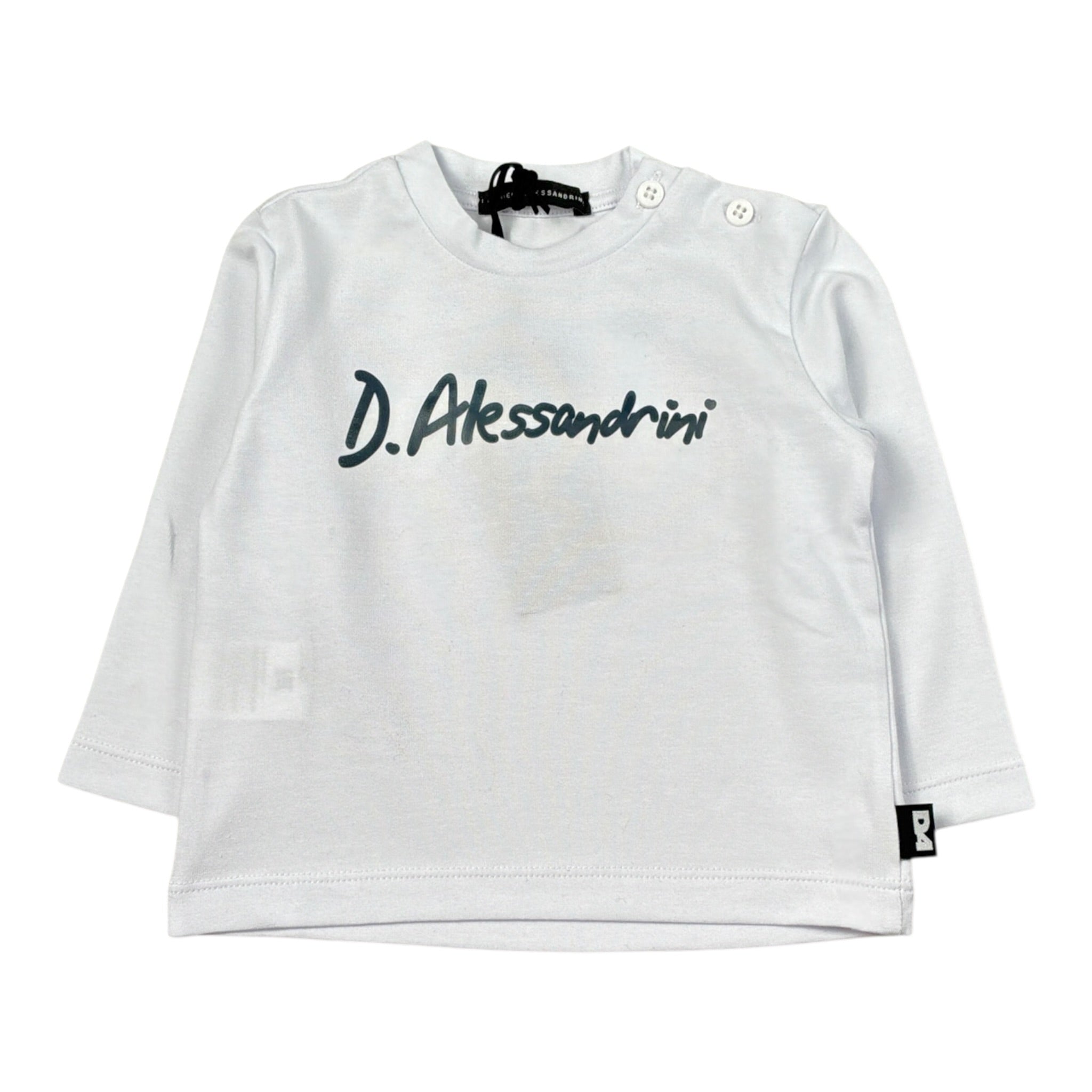 Daniele Alessandrini Shirt Girocollo tinta unita con Stampa Bianco per Bambino 1291M00131 BIANCO DANIELE ALESSANDRINI 